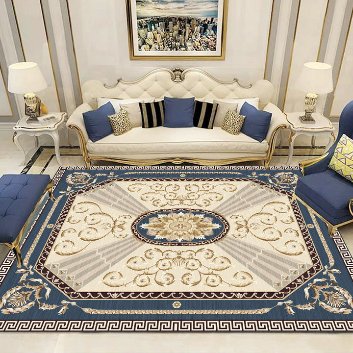 BowLift | Multicolor Modern Rug Polyester Floral Print Area Rug Non-Slip Backing Stain Resistant Indoor Rug for the Living Room