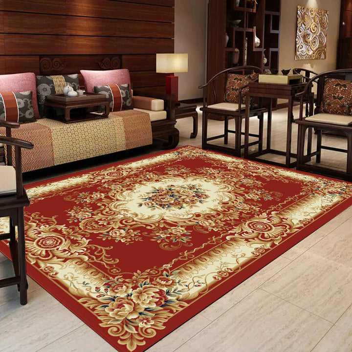 BowLift | Multicolor Modern Rug Polyester Floral Print Area Rug Non-Slip Backing Stain Resistant Indoor Rug for the Living Room
