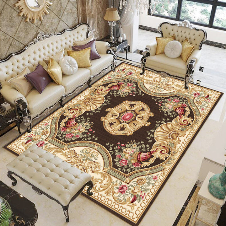 BowLift | Multicolor Modern Rug Polyester Floral Print Area Rug Non-Slip Backing Stain Resistant Indoor Rug for the Living Room
