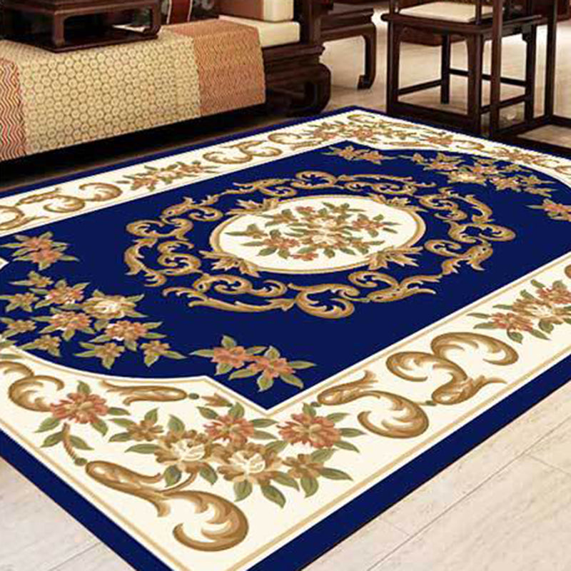 BowLift | Multicolor Modern Rug Polyester Floral Print Area Rug Non-Slip Backing Stain Resistant Indoor Rug for the Living Room