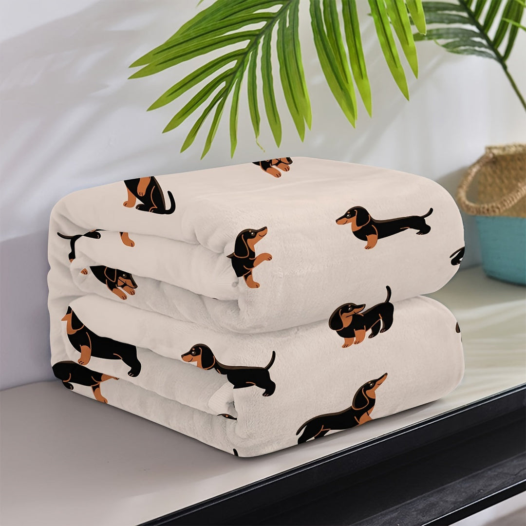 Dachshund Cozy - Soft Flannel Blanket for Pets Bowlift
