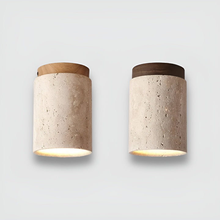 BowLift | ZenElegance Wabi Sabi Luxury Ceiling Lighting - Natural Travertine LED