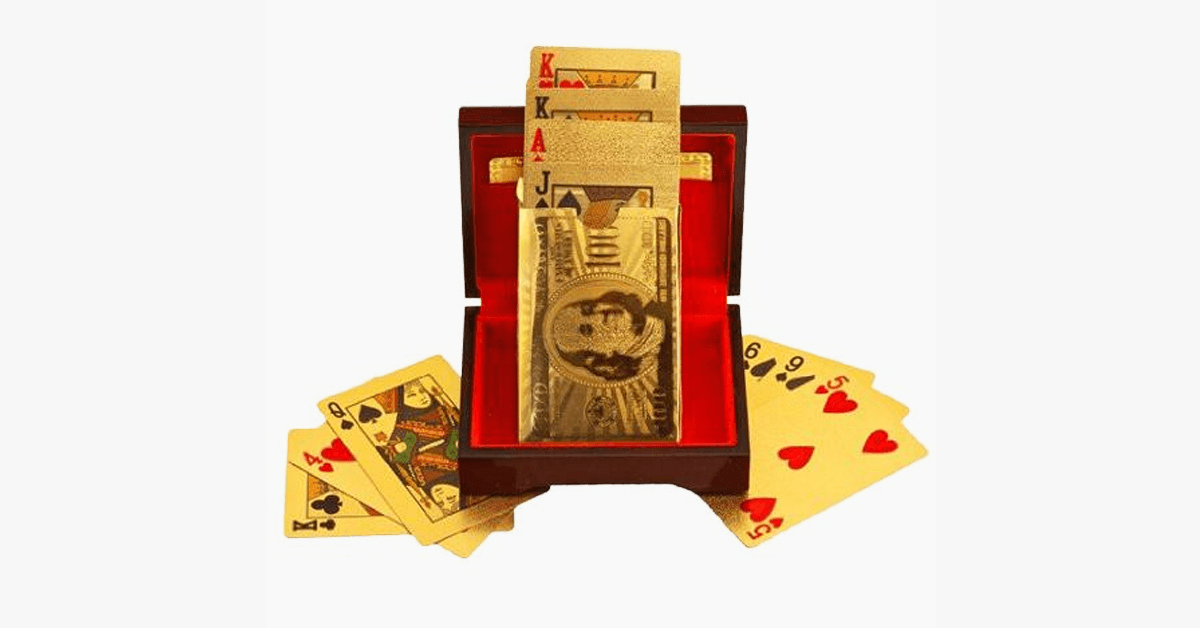 BowLift | 24K gold-plated playing cards with optional case