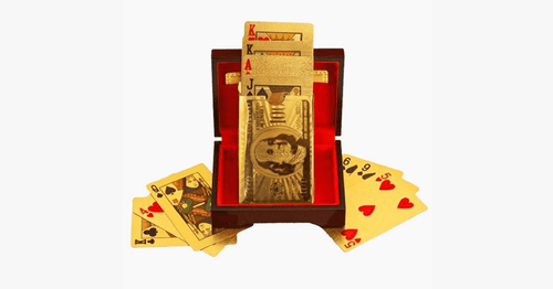 BowLift | 24K gold-plated playing cards with optional case