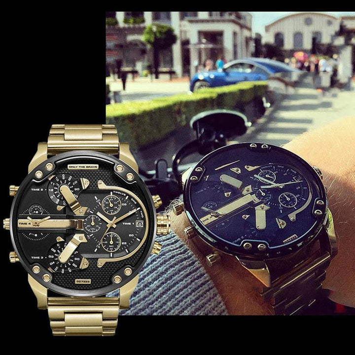 BowLift | Stainless Steel Chronograph Quartz Watch – Elegant Men’s Luxury Timepiece