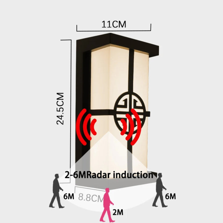 BowLift | LumeRadar – Modern LED Outdoor Wall Light with IP65 Waterproof & Motion Radar Sensor
