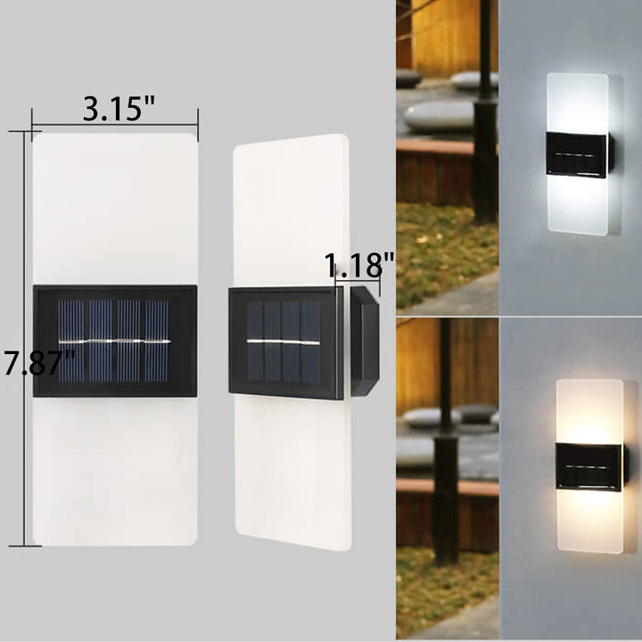 BowLift | LumaZen Solar LED Wall Lamp | Weatherproof | Solar Powered Outdoor Lighting | Garden & Patio Decor