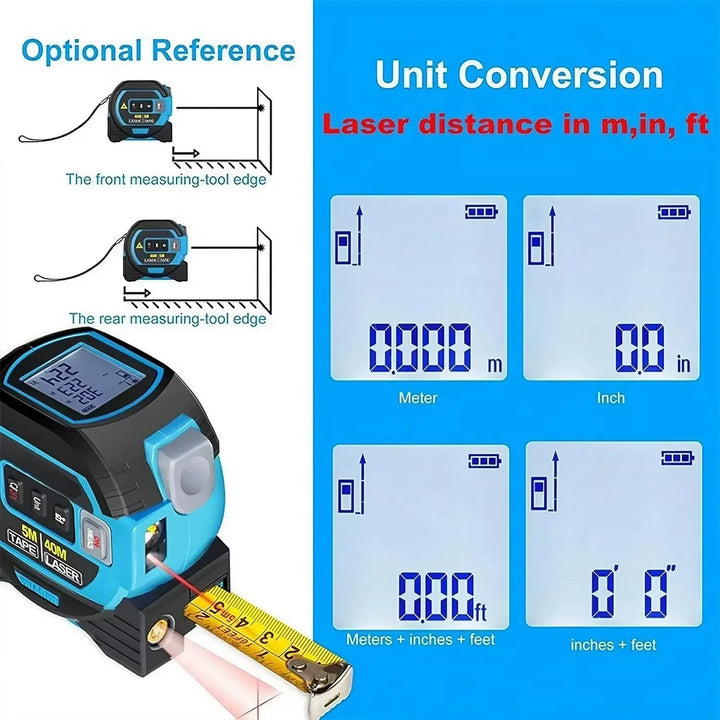 BowLift | 3-In-1 Laser Tape Measure 40/60M Meters Infrared