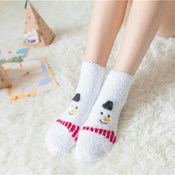 BowLift | Christmas socks in gift box design | Plush house & cuddle socks | Universal size