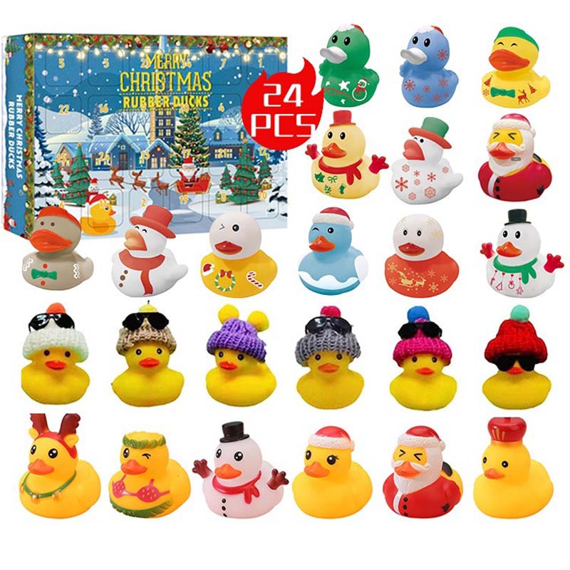 BowLift | 24 Pcs Countdown Christmas Rubber Ducks Advent Calendar