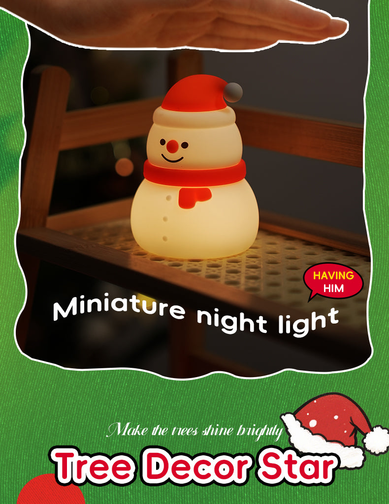 Creative Holiday Silicone Snowman Night Light