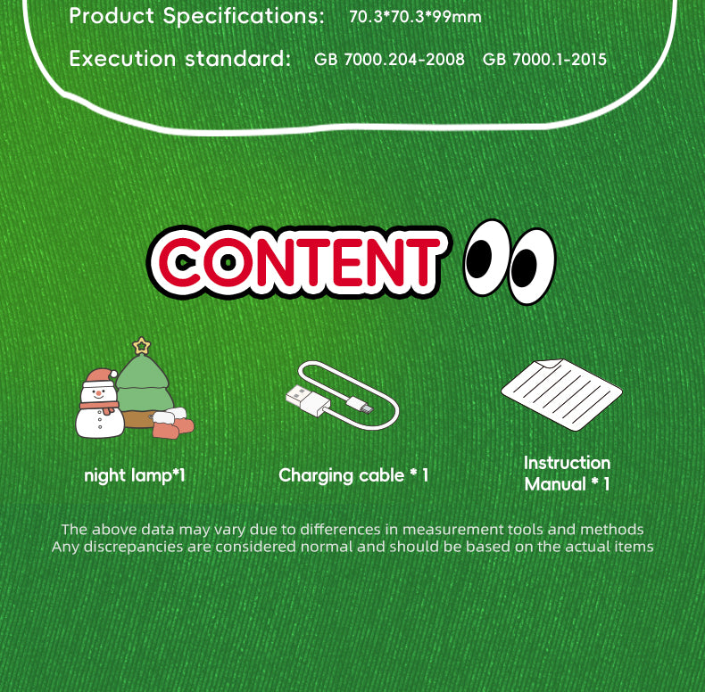 Creative Holiday Silicone Snowman Night Light