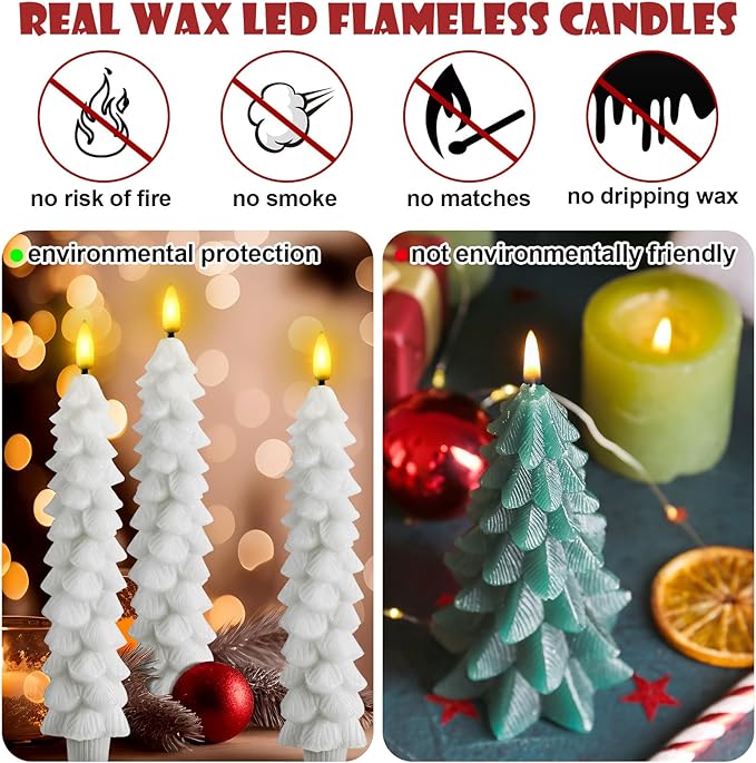BowLift | Flameless LED Candles with Remote Control – Realistic 3D Flickering Model LumaGlow