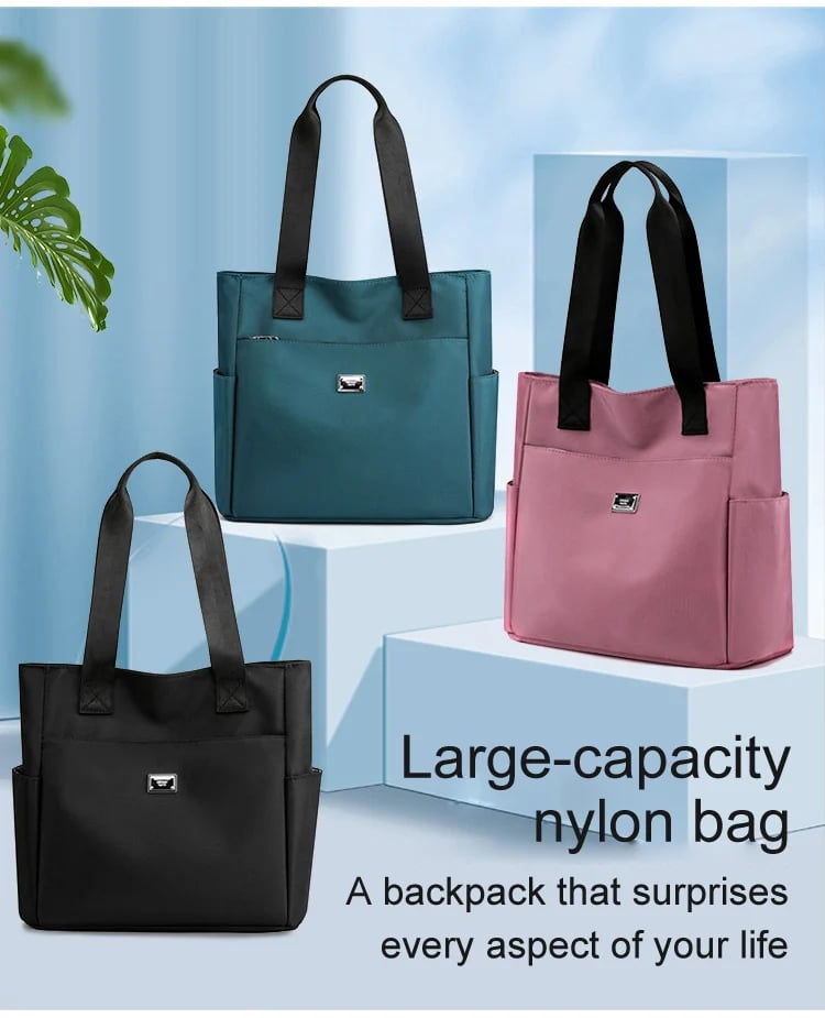 BowLift | Large Capacity Water Repellent Multi Pocket Nylon Shoulder Bag