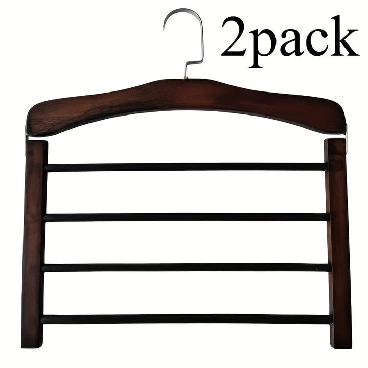 Wood Pants Hanger Multi-Layer 2 Piece Set | Bowlift