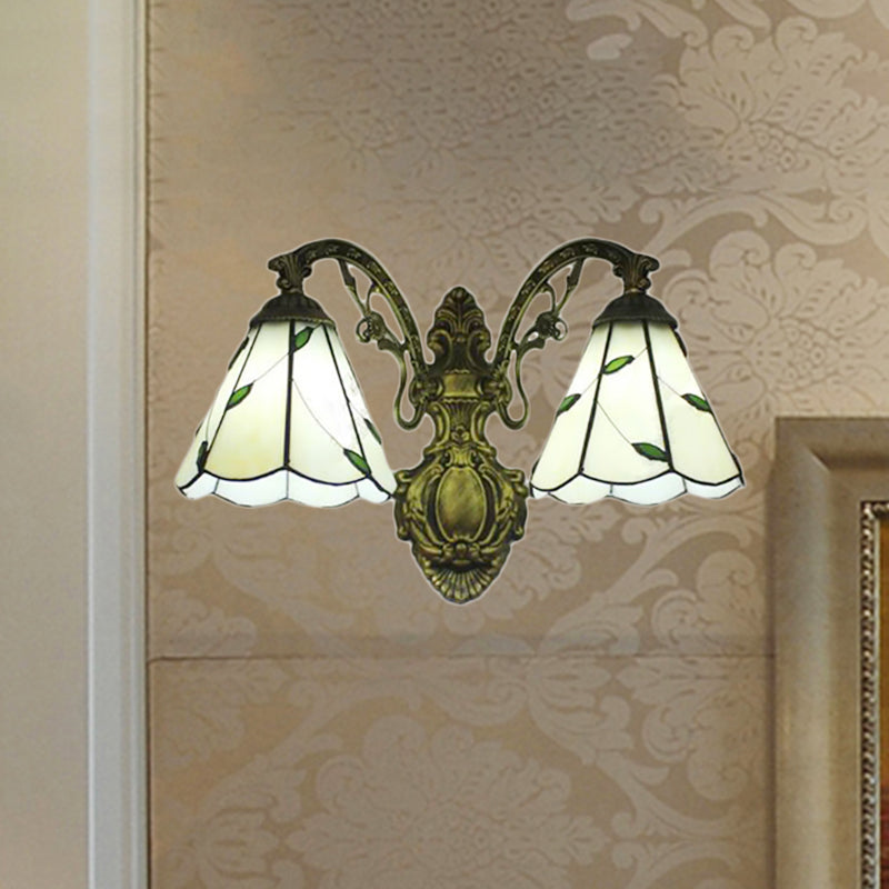 BowLift | Blade Wall Lamp 2 Lights Spotted Glass Rustic Wall Lighting for Bedroom