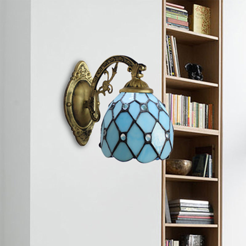 BowLift | Vintage Dome Wall Lamp Combined Glass One Light Mini Wall Lamp in Brass