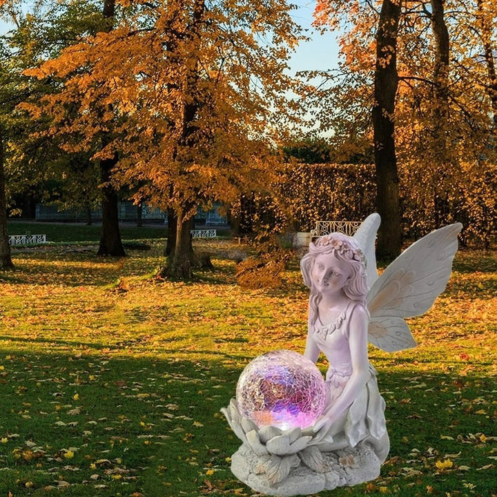 BowLift | Home garden solar energy decoration Fairy Statue
