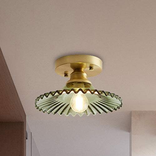 LumiCraft – Industrial Ceiling Lamp with Green Glass Shade | Bowlift
