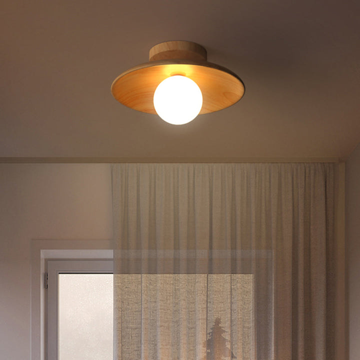 BowLift | TimberGlow Ceiling Lamp – Wood Modern Hall Lighting