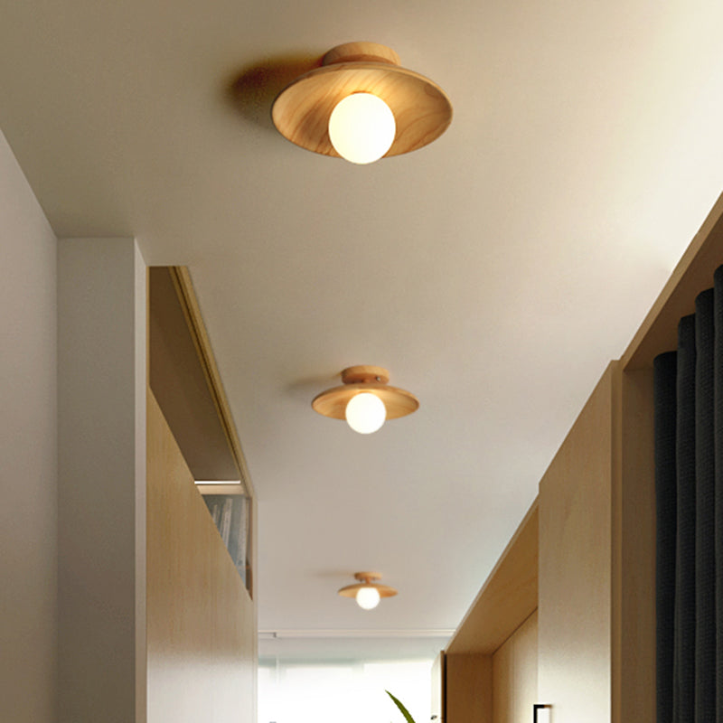 BowLift | TimberGlow Ceiling Lamp – Wood Modern Hall Lighting