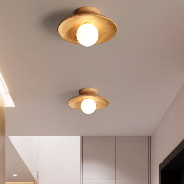 BowLift | ElegantWood Light - Modern wooden ceiling lamp for hallway