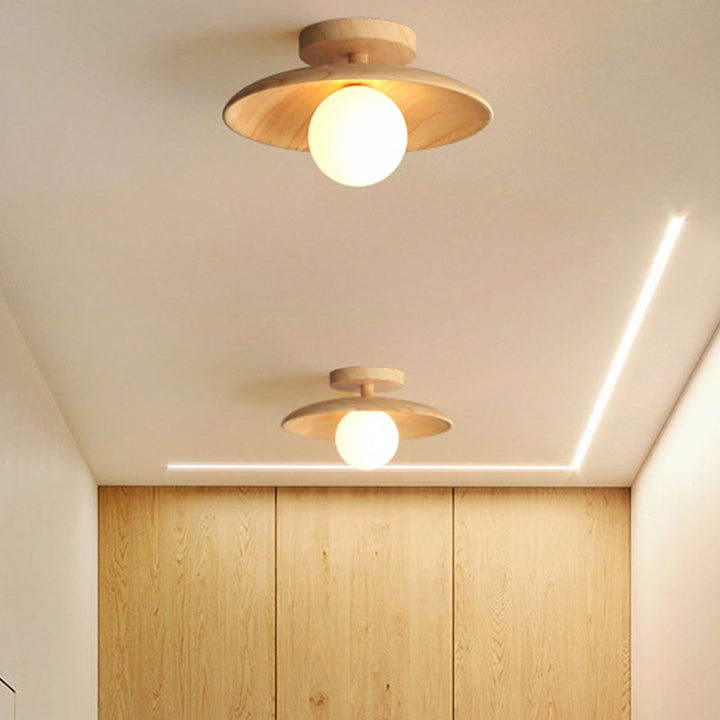BowLift | ElegantWood Light - Modern wooden ceiling lamp for hallway