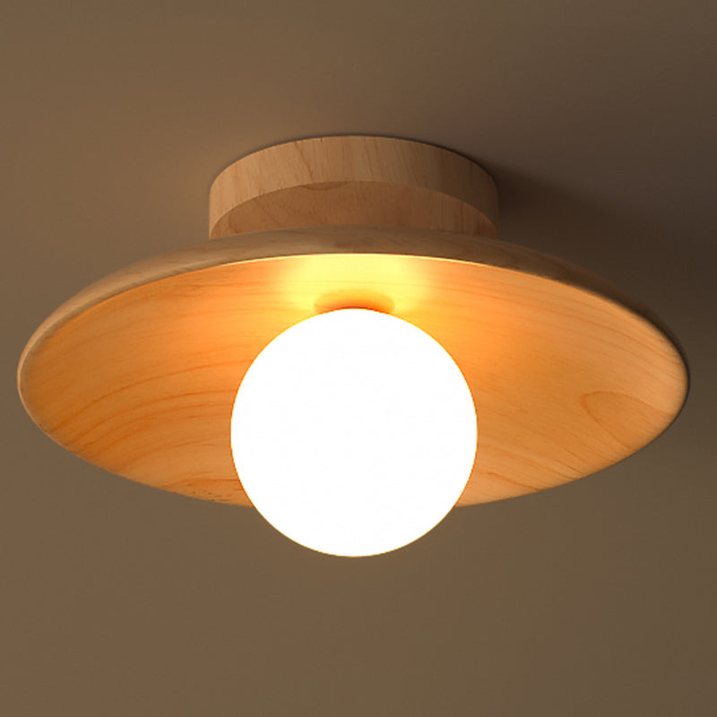 BowLift | TimberGlow Ceiling Lamp – Wood Modern Hall Lighting