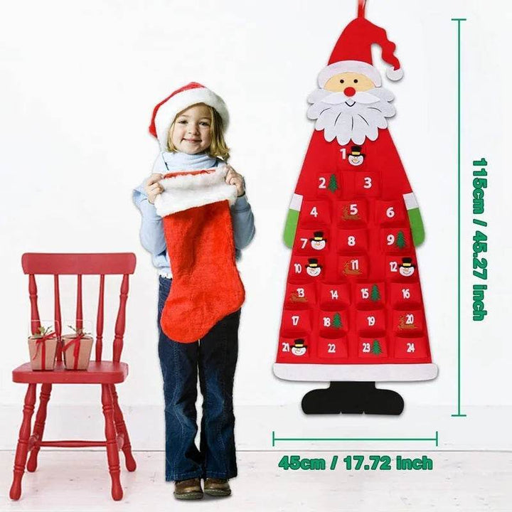 BowLift | Advent Calendar Fabric Christmas Hanging Pendant Santa Claus Felt Ornaments DIY Advent Calendars Christma Decoration Christmas