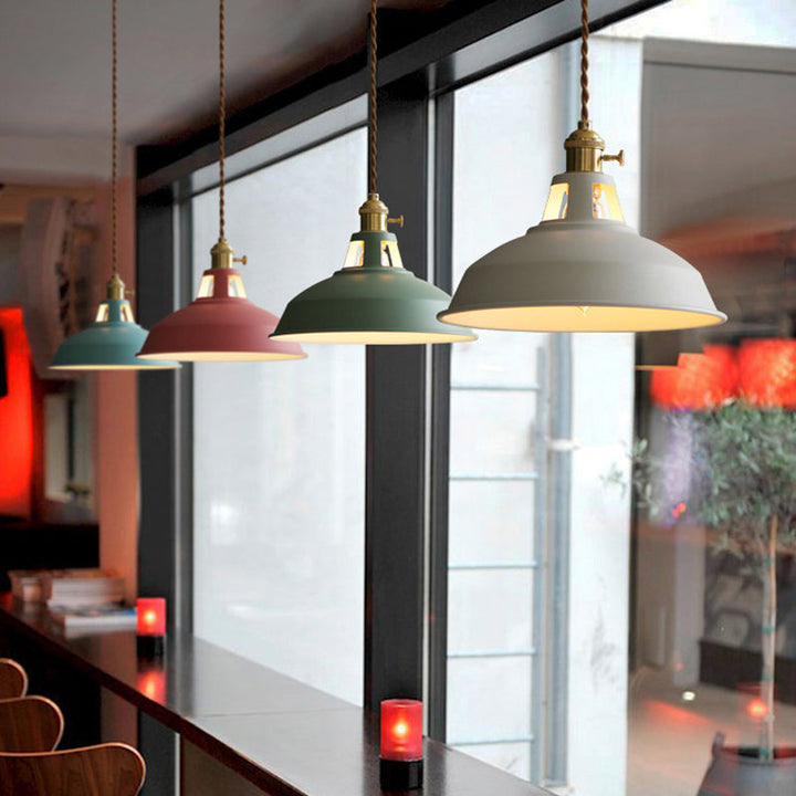 BowLift | Industrial Retro Pendant Lamp Metal 1-Light | Vintage Pendant Lamp For Restaurant & Dining Room | E27 LED compatible