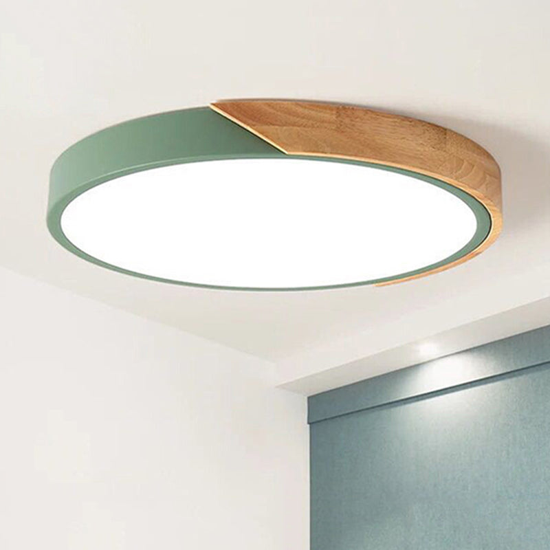 Modern LED Ceiling Lamp for Bedroom - Energy-Saving Acrylic and Metal Recessed Light, Various Colors | Bowlift