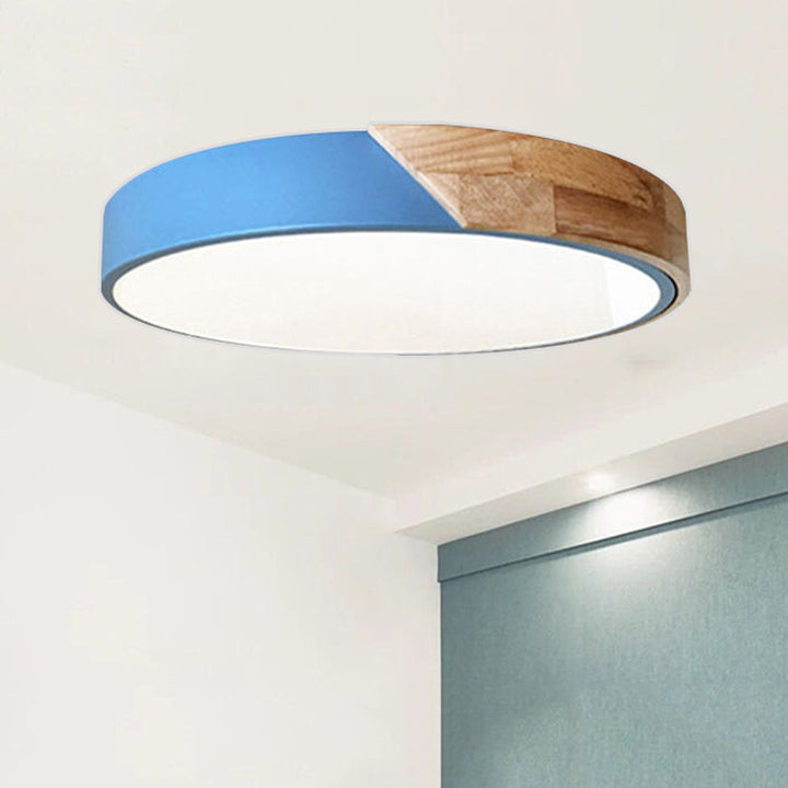 Modern LED Ceiling Lamp for Bedroom - Energy-Saving Acrylic and Metal Recessed Light, Various Colors | Bowlift