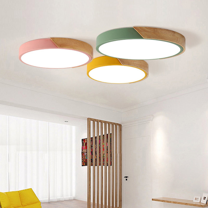 Modern LED Ceiling Lamp for Bedroom - Energy-Saving Acrylic and Metal Recessed Light, Various Colors | Bowlift