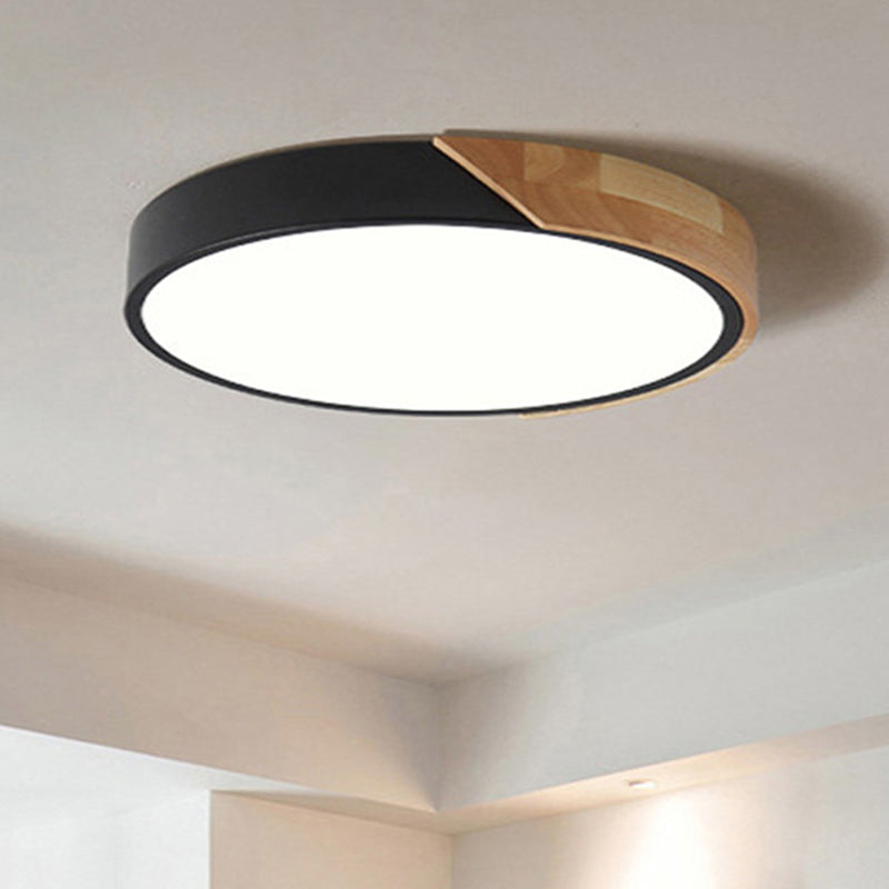 Modern LED Ceiling Lamp for Bedroom - Energy-Saving Acrylic and Metal Recessed Light, Various Colors | Bowlift