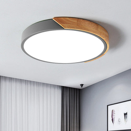 Modern LED Ceiling Lamp for Bedroom - Energy-Saving Acrylic and Metal Recessed Light, Various Colors | Bowlift