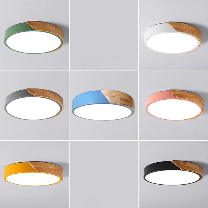 Modern LED Ceiling Lamp for Bedroom - Energy-Saving Acrylic and Metal Recessed Light, Various Colors | Bowlift