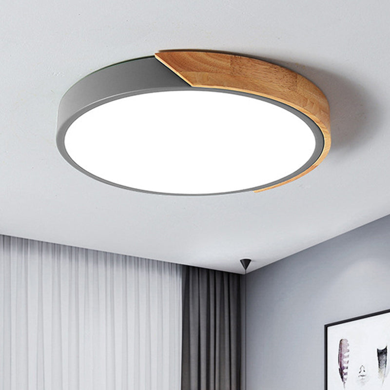 Modern LED Ceiling Lamp for Bedroom - Energy-Saving Acrylic and Metal Recessed Light, Various Colors | Bowlift
