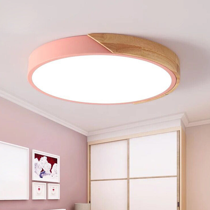 Modern LED Ceiling Lamp for Bedroom - Energy-Saving Acrylic and Metal Recessed Light, Various Colors | Bowlift