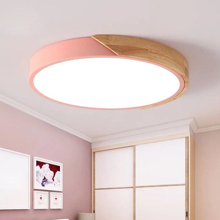 Modern LED Ceiling Lamp for Bedroom - Energy-Saving Acrylic and Metal Recessed Light, Various Colors | Bowlift