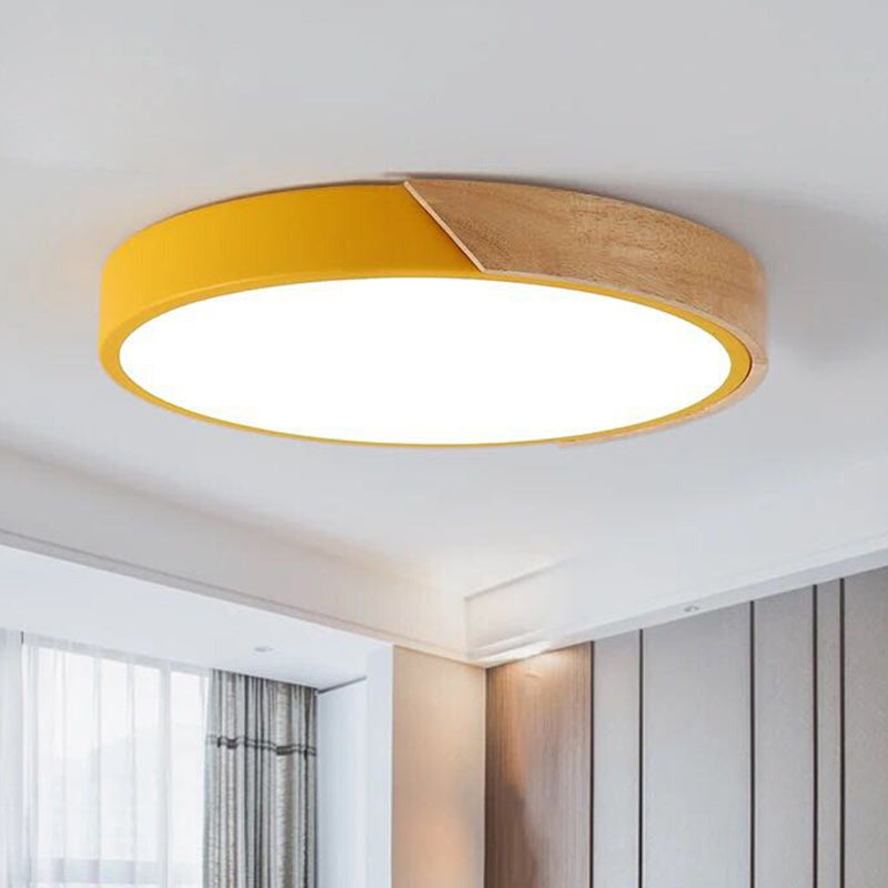 Modern LED Ceiling Lamp for Bedroom - Energy-Saving Acrylic and Metal Recessed Light, Various Colors | Bowlift