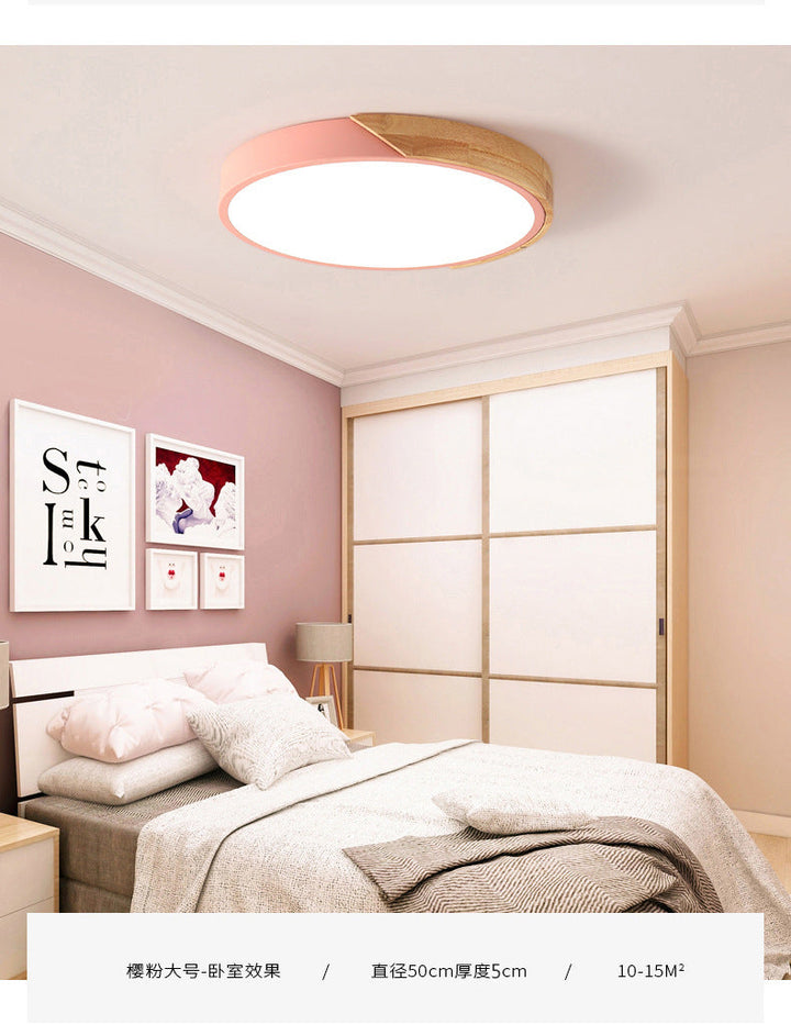 Modern LED Ceiling Lamp for Bedroom - Energy-Saving Acrylic and Metal Recessed Light, Various Colors | Bowlift