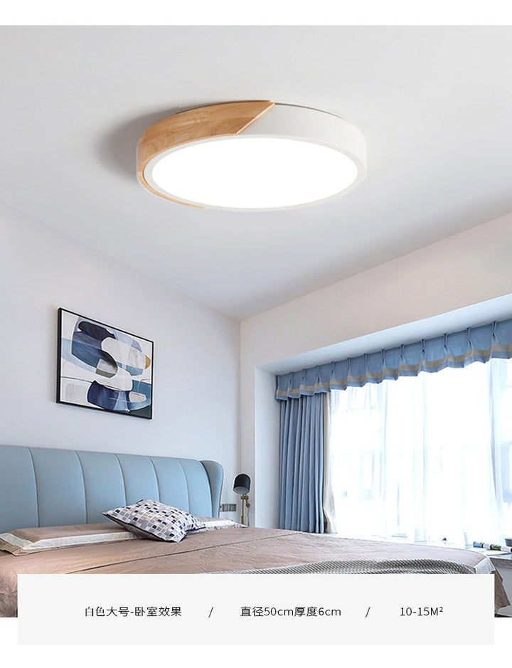 Modern LED Ceiling Lamp for Bedroom - Energy-Saving Acrylic and Metal Recessed Light, Various Colors | Bowlift