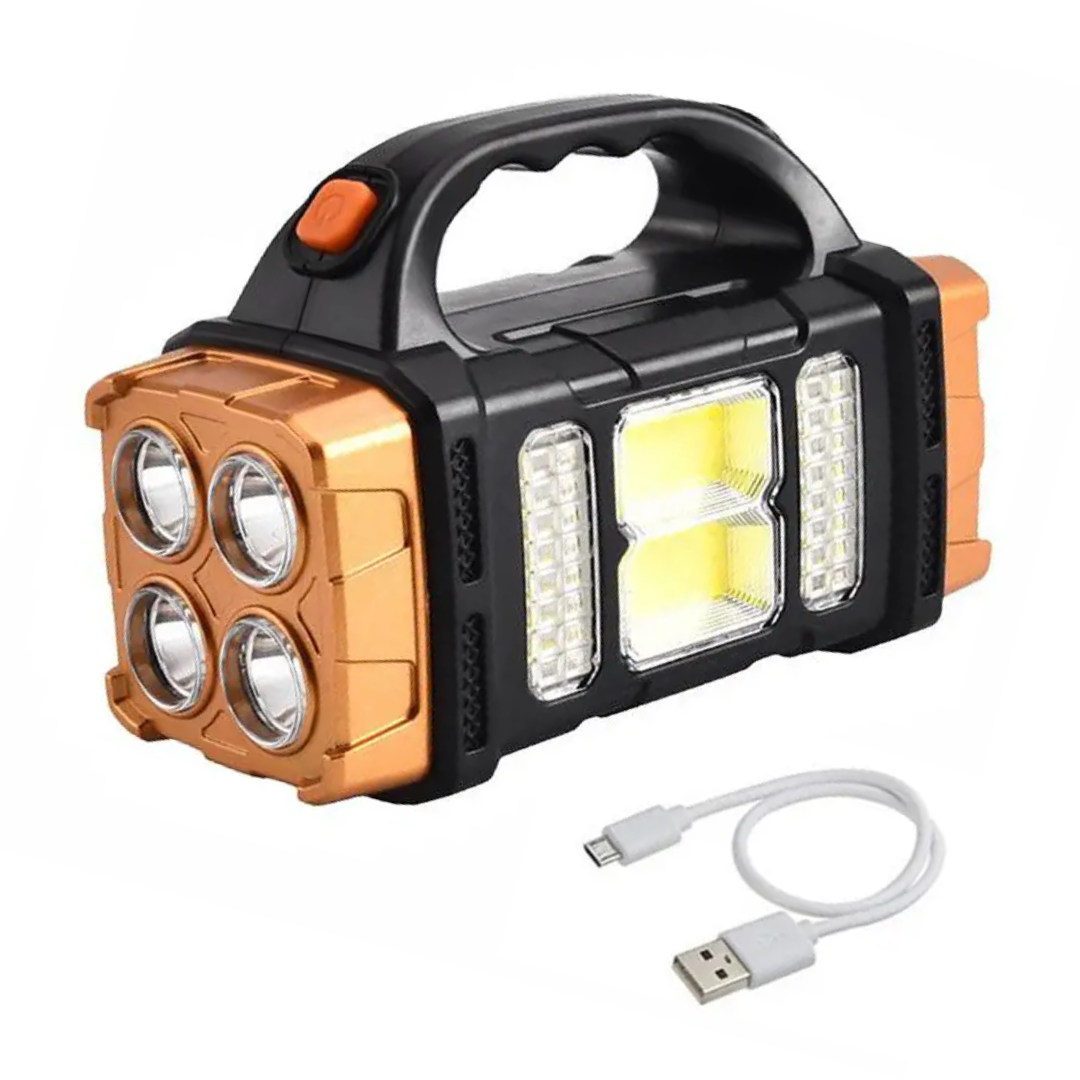 BowLift | PowerBeam 4-in-1 Emergency Flashlight – Powerbank & Solar Energy for Survival in the Outdoors