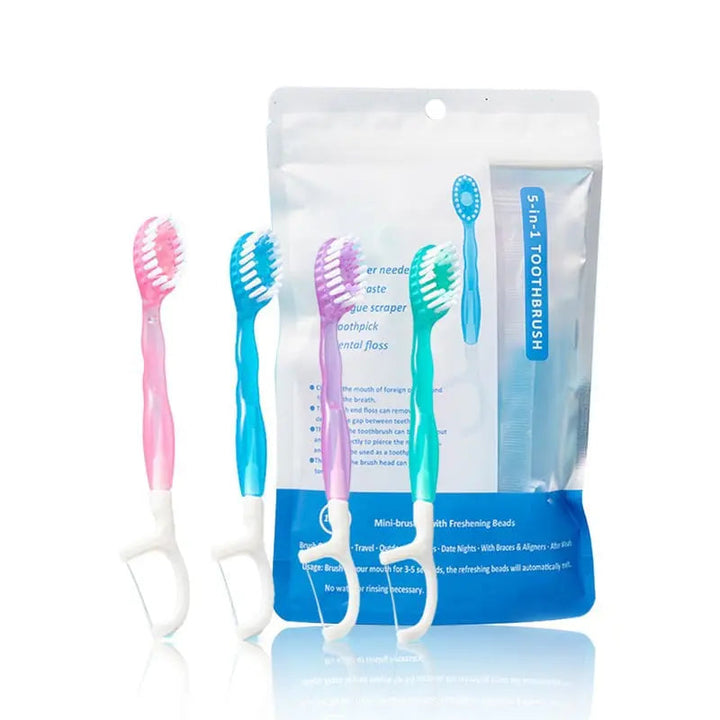 BowLift | 26 pieces 5-in-1 mini toothbrush set