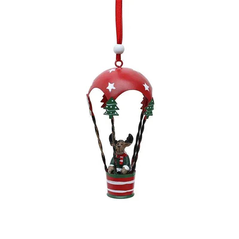BowLift | Nordic Iron Christmas Hot Air Balloon Parachute Pendant Creative Decorations Tree Charms Hangings