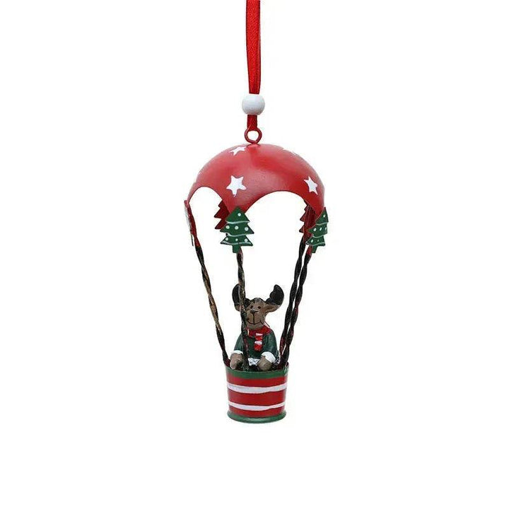 BowLift | Nordic Iron Christmas Hot Air Balloon Parachute Pendant Creative Decorations Tree Charms Hangings
