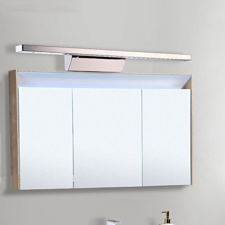 BowLift | Rectangular Interior Mirror Light Stainless Steel 16"/19.5" W LED Modern Wall-Mounted Light in Chrome, Warm/White Lighting