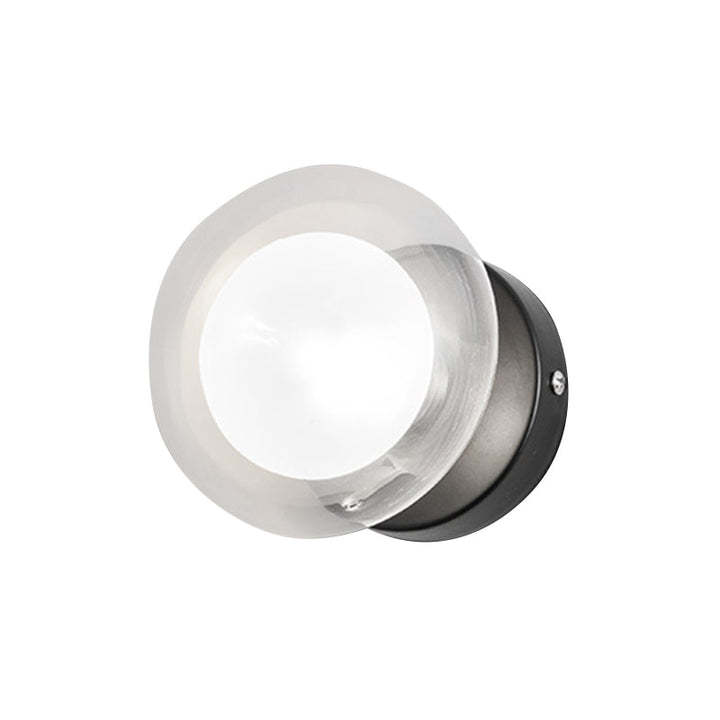 BowLift | Spherical Wall Lamp Contemporary Clear Glass 1/3-Light Black and Gold Wall Lamp