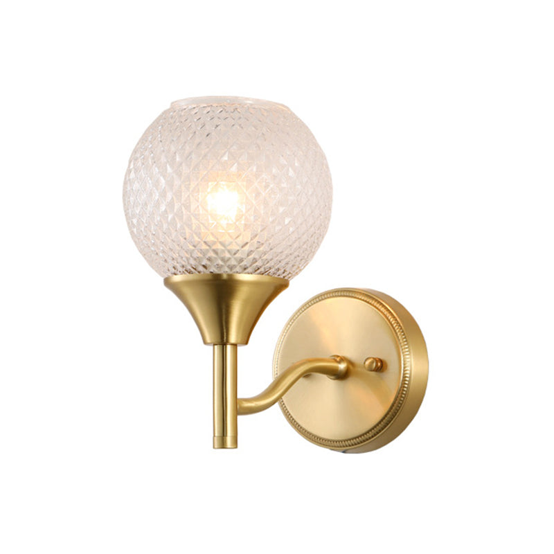 BowLift | Spherical prism glass wall lamp minimalist single light brass wall lamp