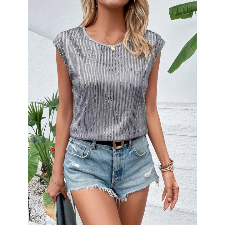 BowLift | Sparkella – Short-Sleeved Sequin Top for Women